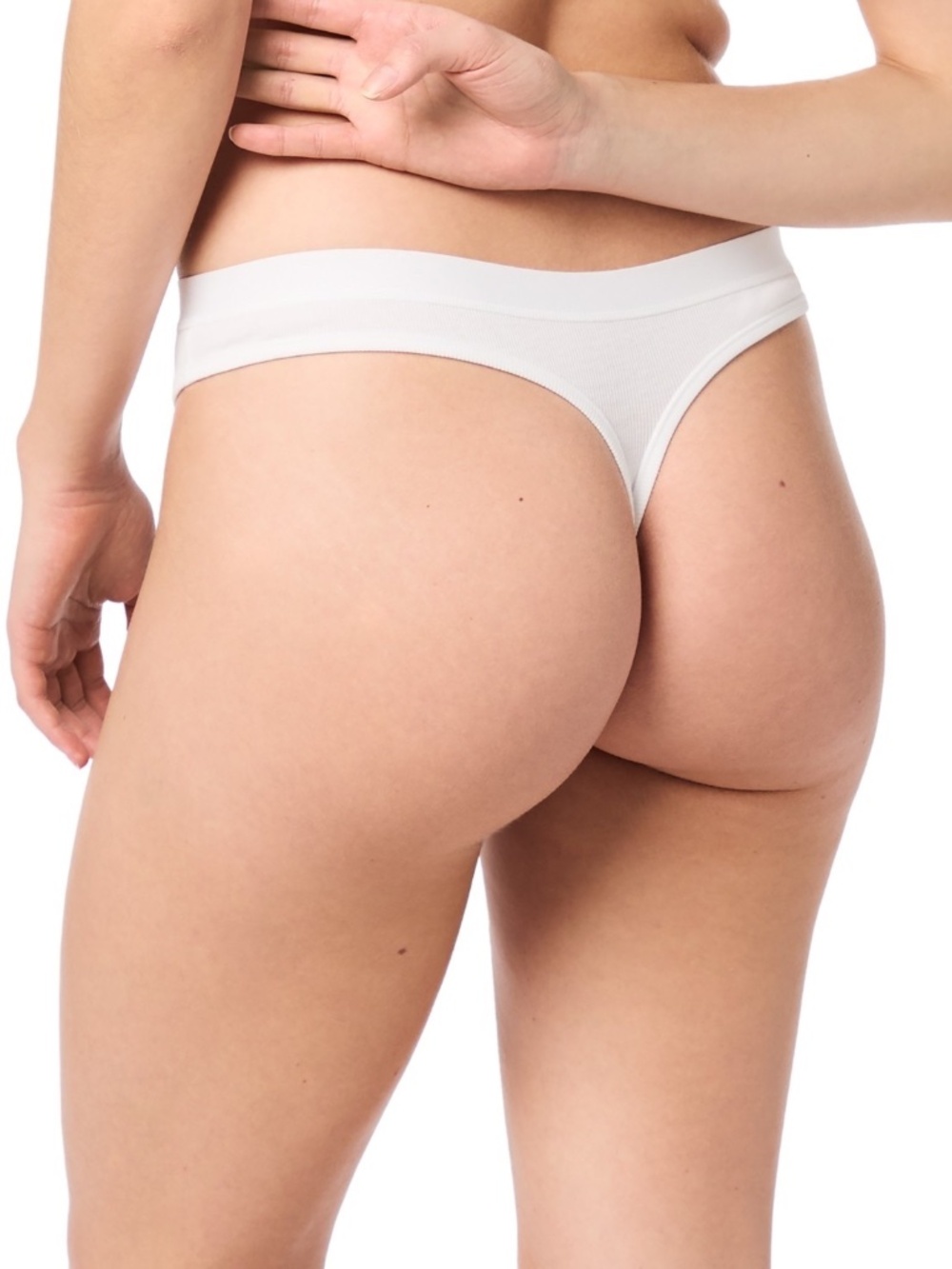 Gap GapBody Women's Logo Comfort Thong Underwear - Optic White S Pack of 2 NWT